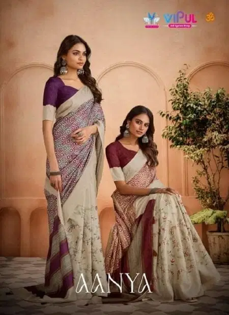 Aanya By Vipul Cotton Silk Printed Saree Wholesale Price In Surat